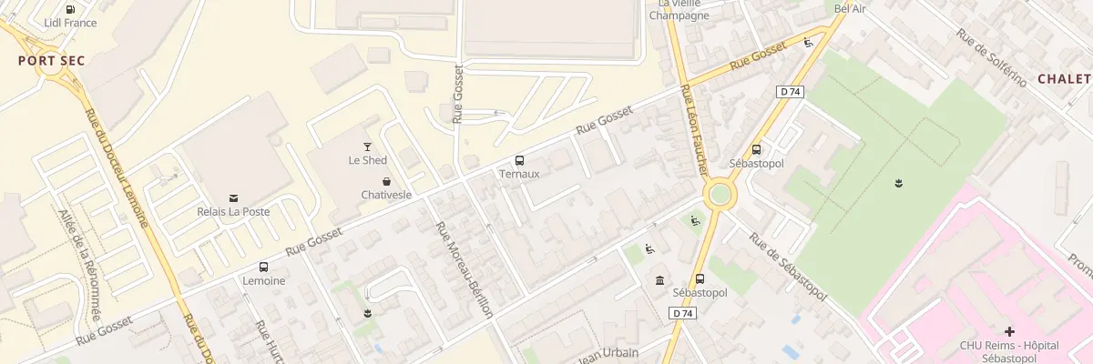 Plan du 86 Rue Gosset à Reims
