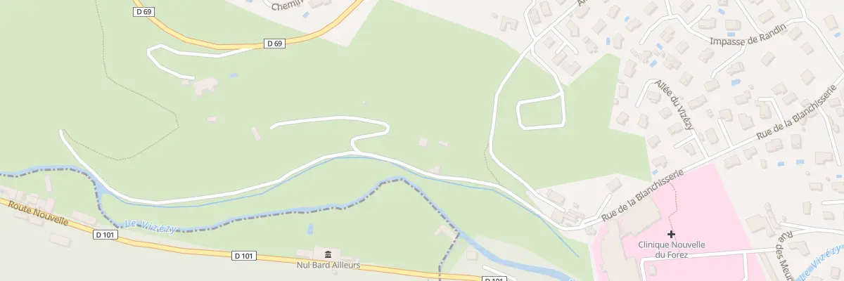 Plan du 60 Rue de la Blanchisserie à Montbrison