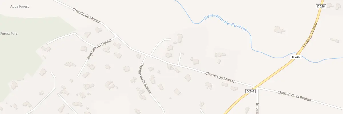 Plan du 226 Che de Monac à Bagard