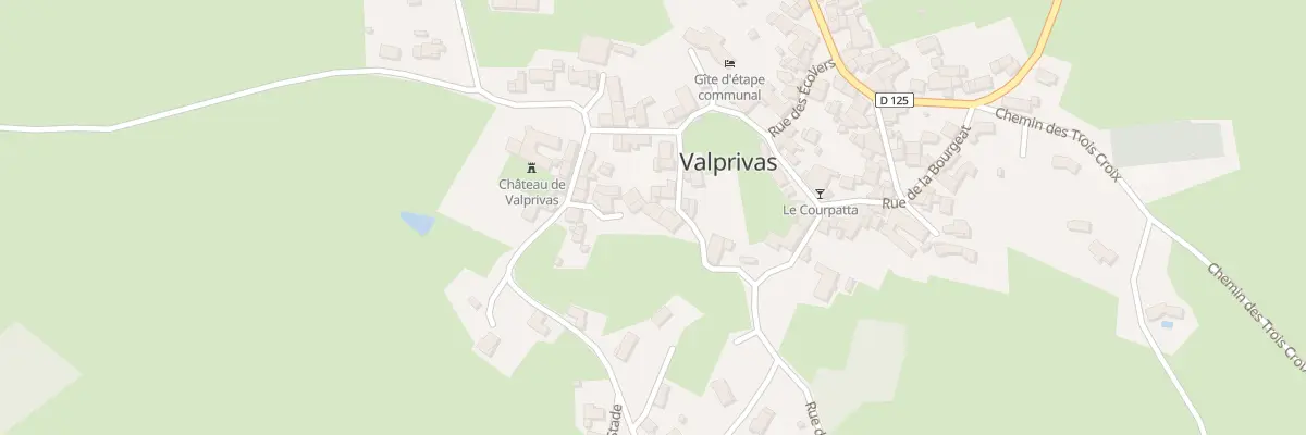 Plan du 54 Che des Pélerins à Valprivas