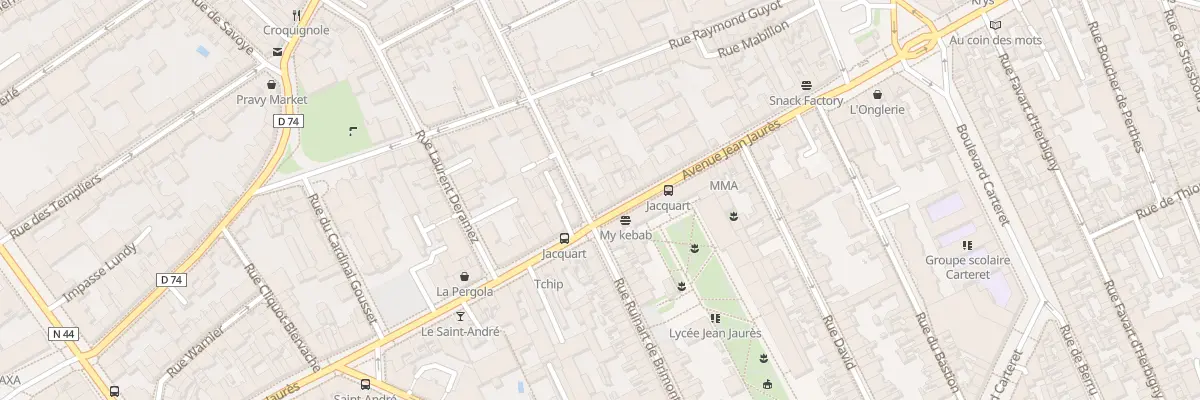 Plan du 2 Rue Jacquart à Reims