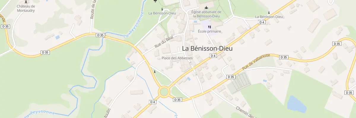 Plan du 3 Pl des Abbesses à La Bénisson-Dieu
