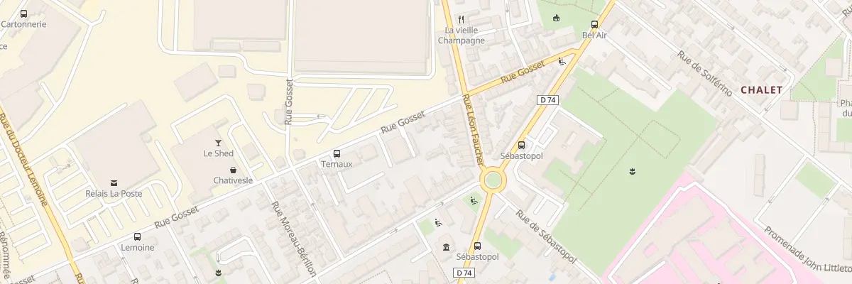Plan du 94 Rue Gosset à Reims