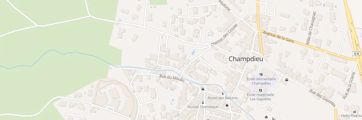 Plan du 38 Che de la Sablière à Champdieu