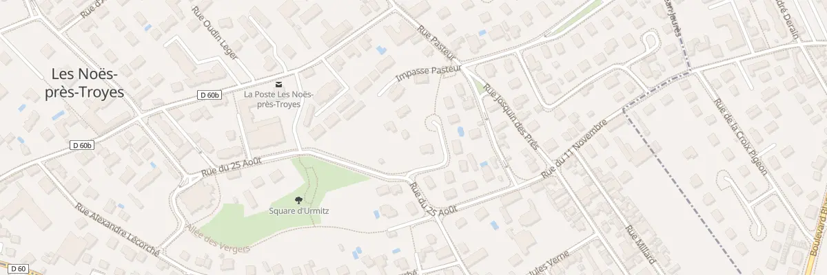 Plan du 3 Rue Pierre Curie aux Noës-près-Troyes