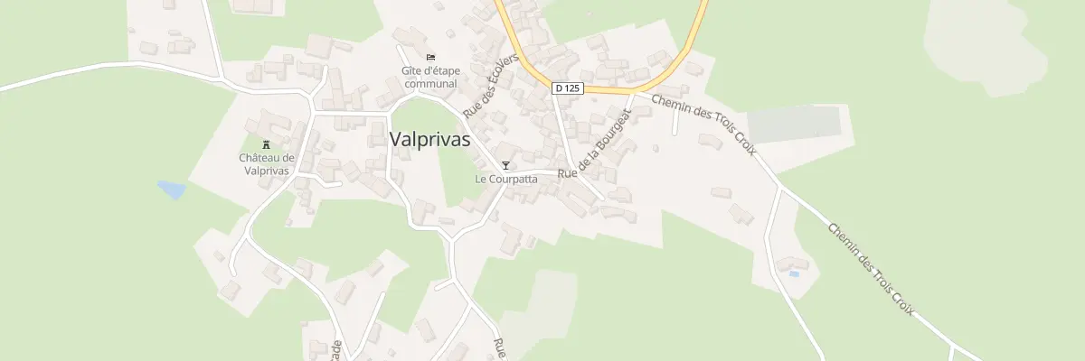 Plan du 100 Rue de la Bourgeat à Valprivas