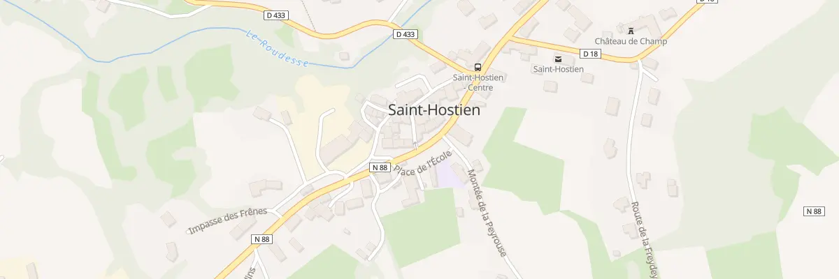 Plan du 1897 Rte du Puy à Saint-Hostien