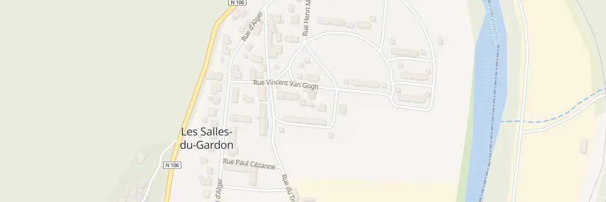 Plan du 8 Rue Vincent Van Gogh aux Salles-du-Gardon