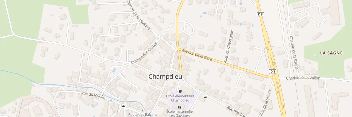 Plan du 180 Rue de la Mairie à Champdieu