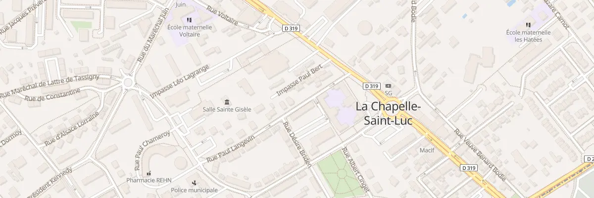 Plan du 2 Rue Paul Langevin à La Chapelle-Saint-Luc