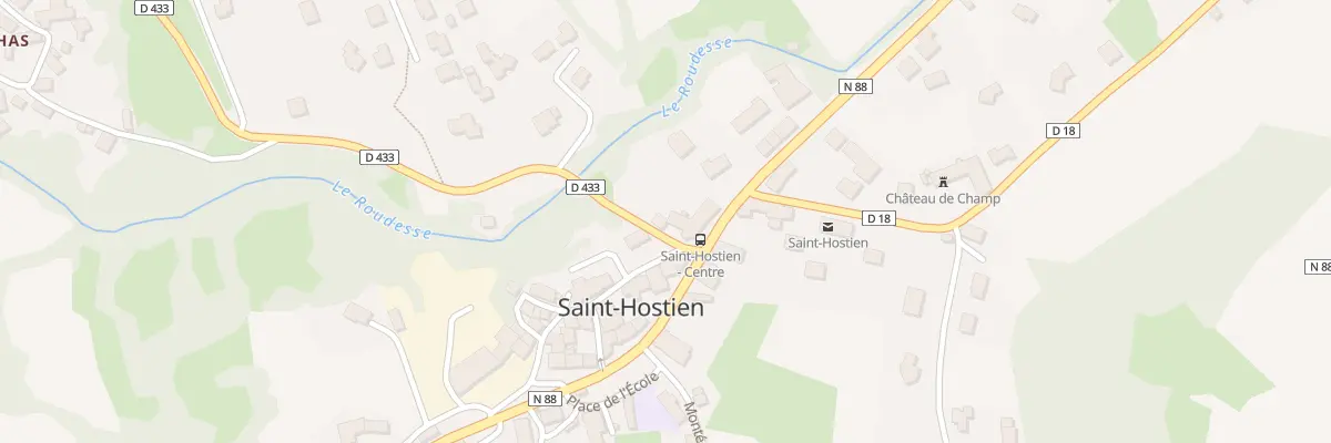Plan du 44 Rte de Rosières à Saint-Hostien