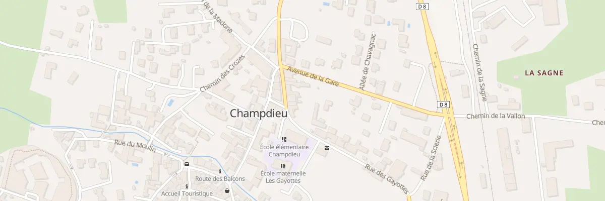 Plan du 43 Rue du Chauffour à Champdieu