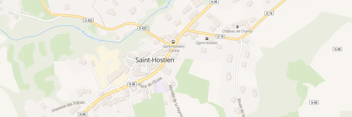 Plan du 1970 Rte du Puy à Saint-Hostien