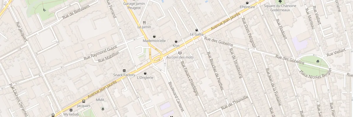 Plan du 2 Rue Favart d’Herbigny à Reims
