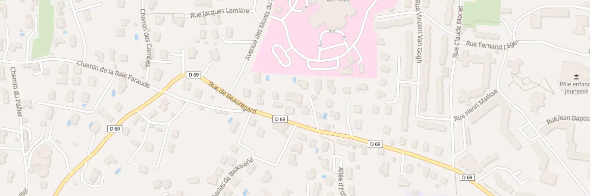 Plan du 7 All des Maçons à Montbrison