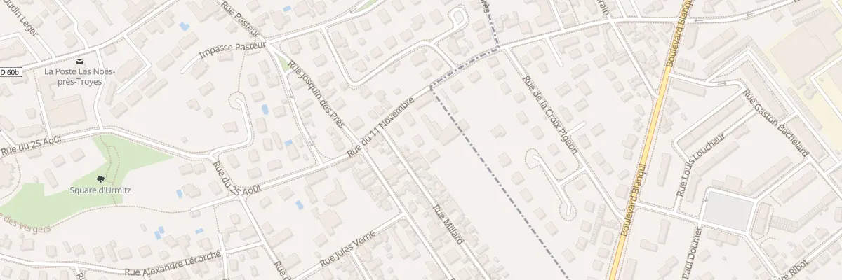 Plan du 1B Rue Millard aux Noës-près-Troyes