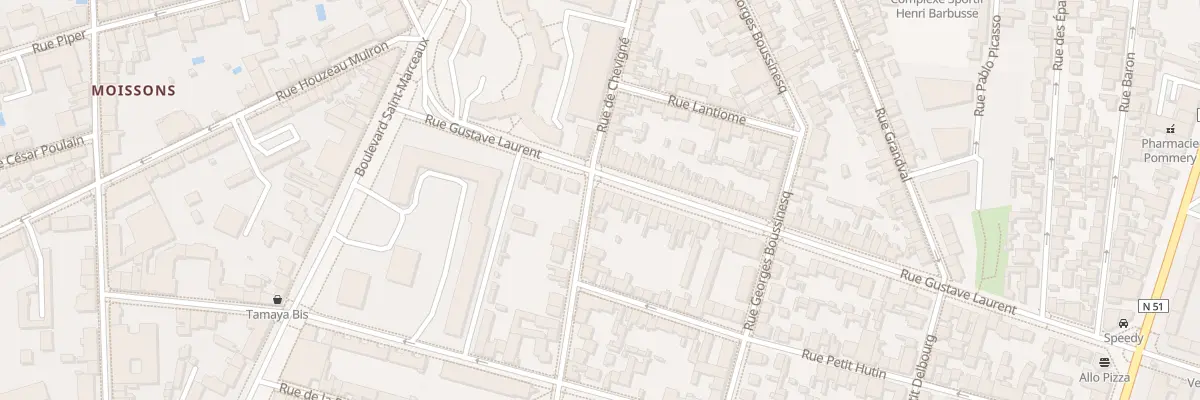 Plan du 12 Rue Gustave Laurent à Reims