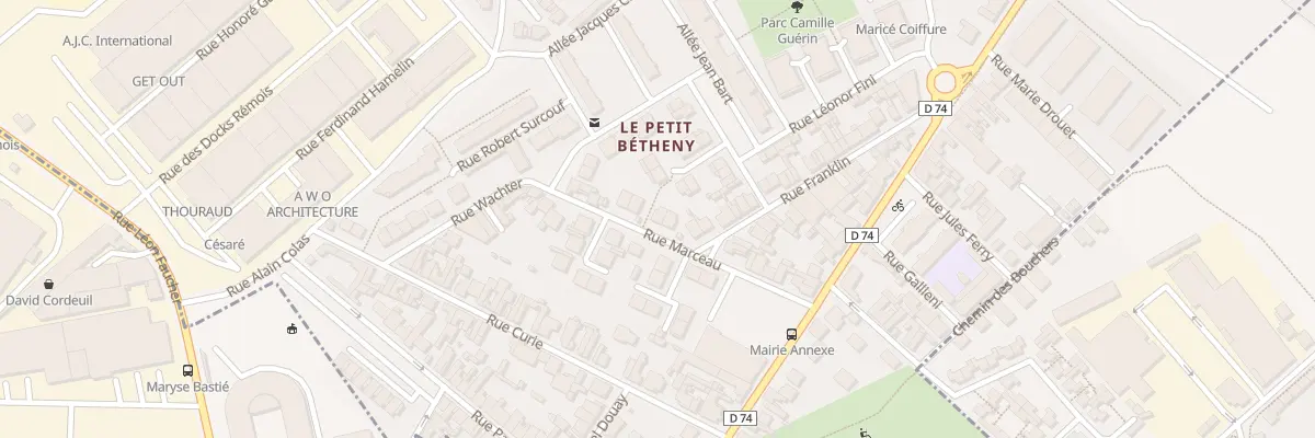 Plan du 10 Rue Marceau à Bétheny