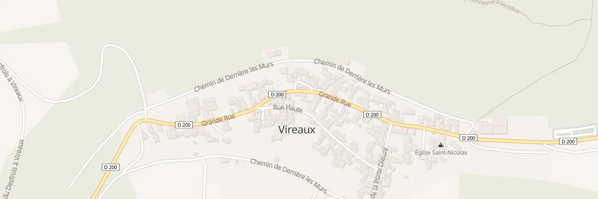 Plan du 14 Rue Haute à Vireaux