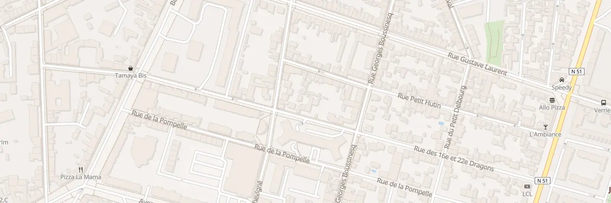 Plan du 15 Rue 16e et 22e Dragons à Reims