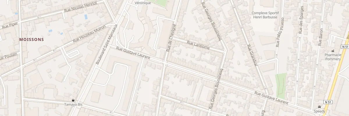 Plan du 5 Rue Gustave Laurent à Reims