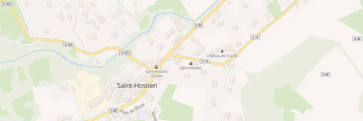 Plan du 36 Rte de Queyrières à Saint-Hostien