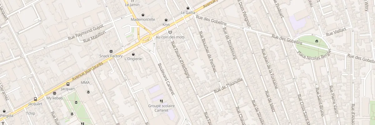 Plan du 21 Rue Favart d’Herbigny à Reims