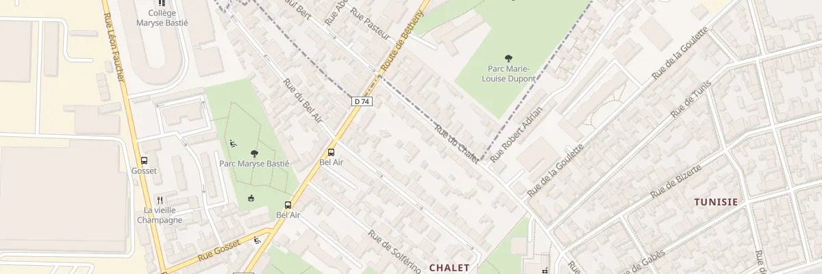 Plan du 129 Rue du Chalet à Reims
