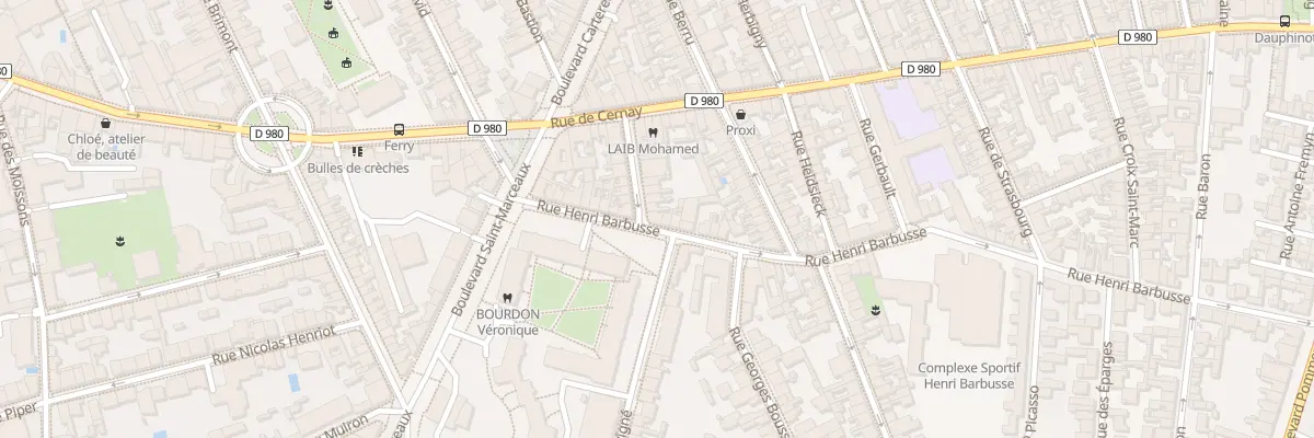 Plan du 23 Rue Henri Barbusse à Reims