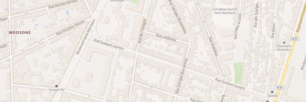 Plan du 13 Rue Gustave Laurent à Reims