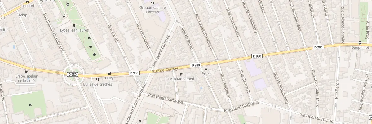 Plan du 75 Rue de Cernay à Reims