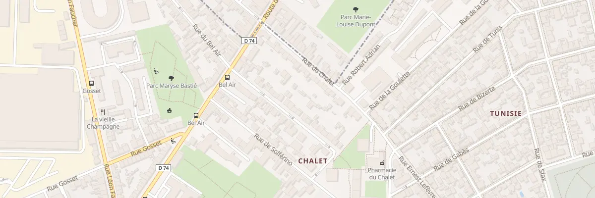 Plan du 44 Rue du Bel Air à Reims