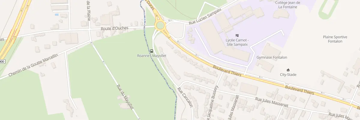 Plan du 87 Bd de Thiers à Roanne