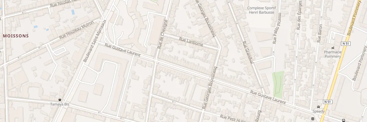 Plan du 19 Rue Gustave Laurent à Reims