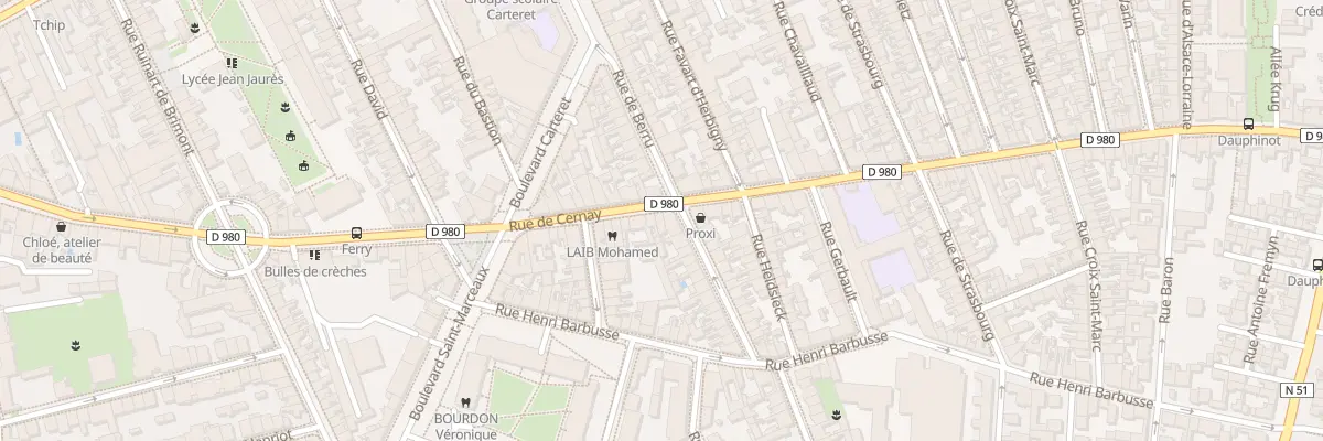 Plan du 90 Rue de Cernay à Reims