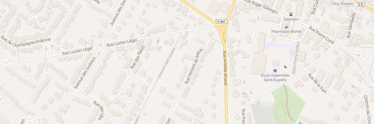 Plan du 10 Rue Honoré de Balzac à Cormontreuil
