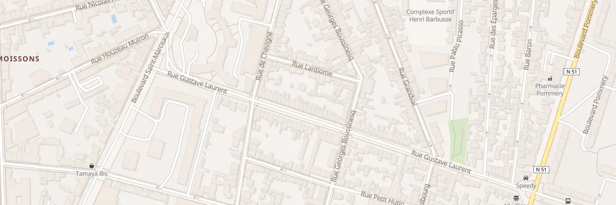 Plan du 23 Rue Gustave Laurent à Reims