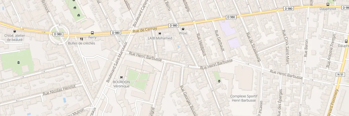Plan du 31 Rue Henri Barbusse à Reims