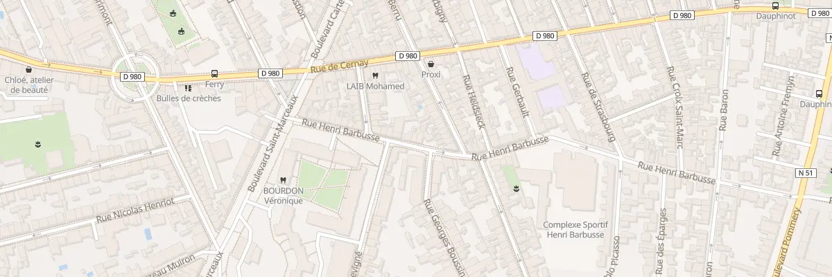 Plan du 33 Rue Henri Barbusse à Reims