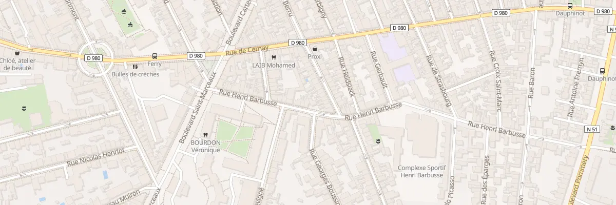 Plan du 35 Rue Henri Barbusse à Reims