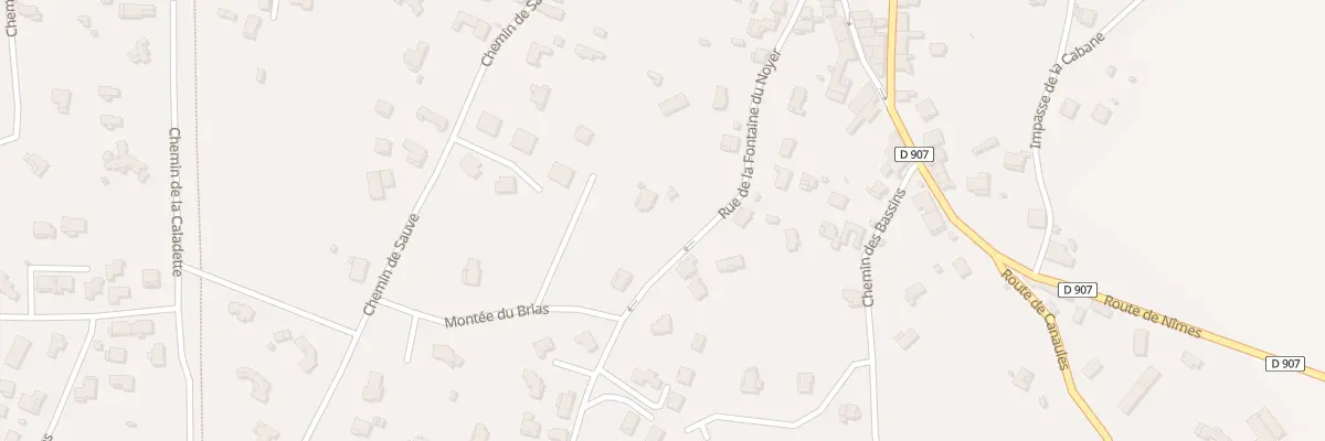 Plan du 250 Rue de la Fontaine du Noyer à Lézan