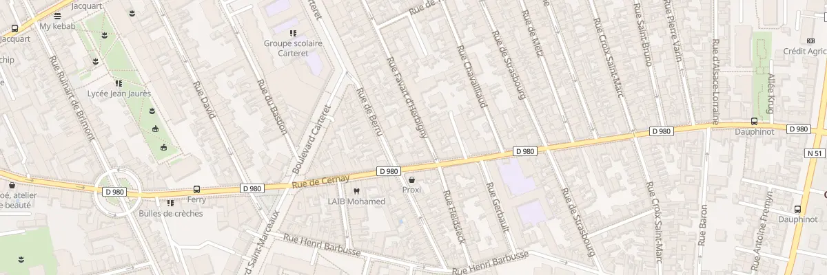 Plan du 66 Rue Favart d’Herbigny à Reims