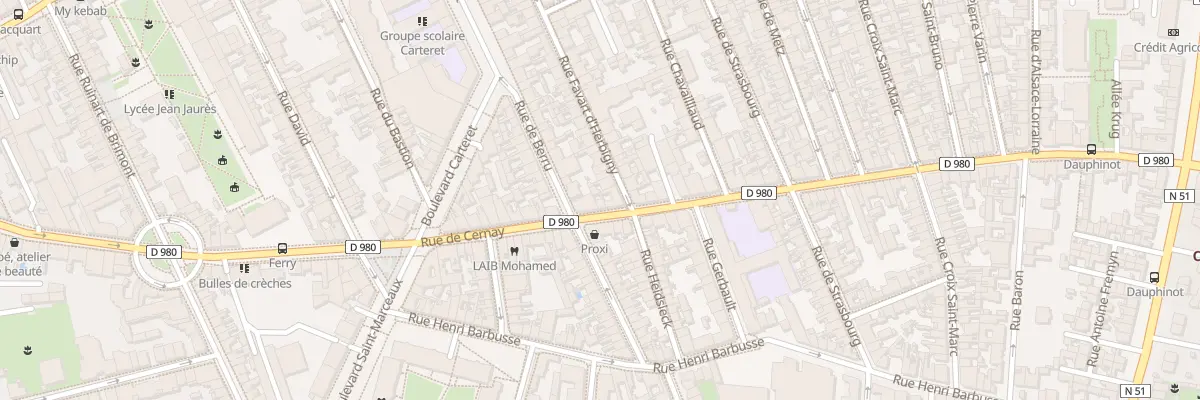 Plan du 85 Rue de Cernay à Reims