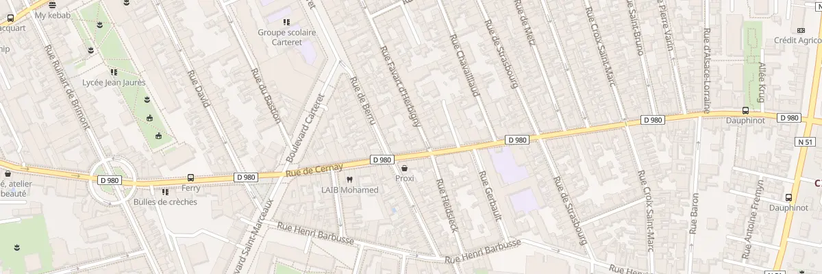 Plan du 68 Rue Favart d’Herbigny à Reims