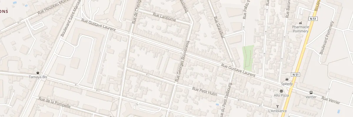 Plan du 42 Rue Gustave Laurent à Reims