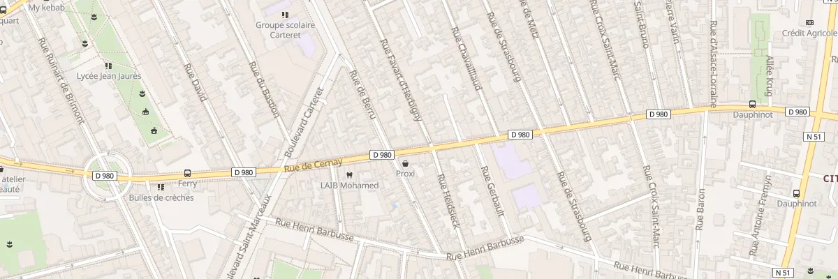 Plan du 87 Rue de Cernay à Reims