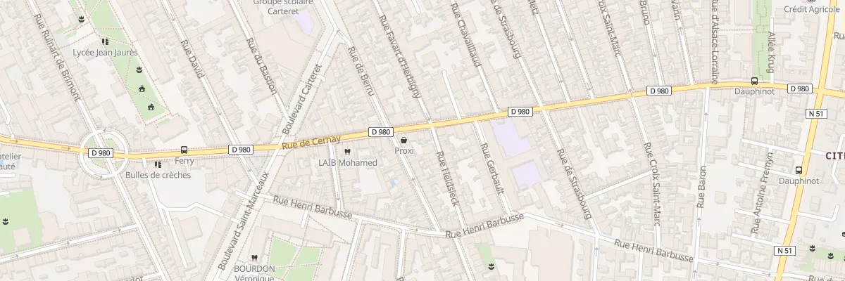 Plan du 98 Rue de Cernay à Reims