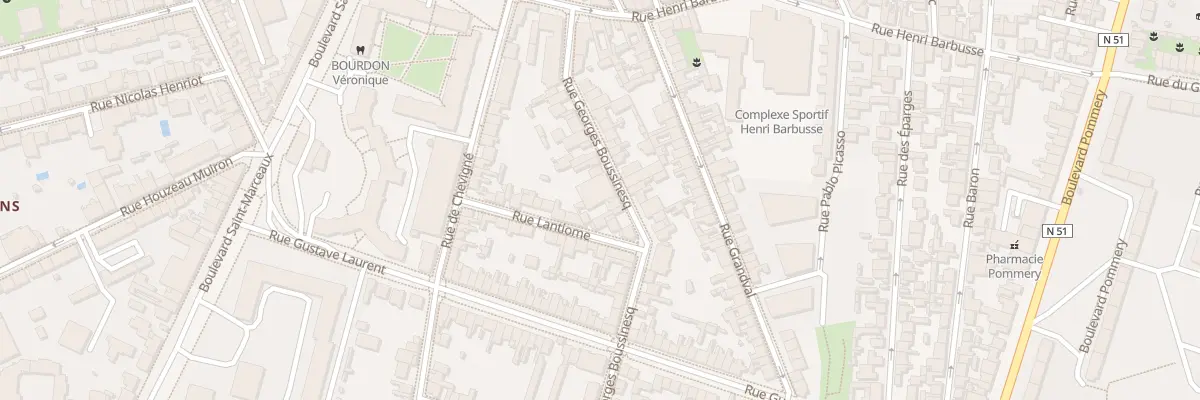 Plan du 22 Rue Georges Boussinesq à Reims