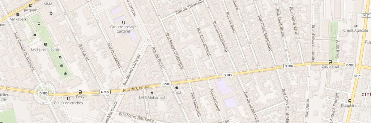 Plan du 81 Rue Favart d’Herbigny à Reims
