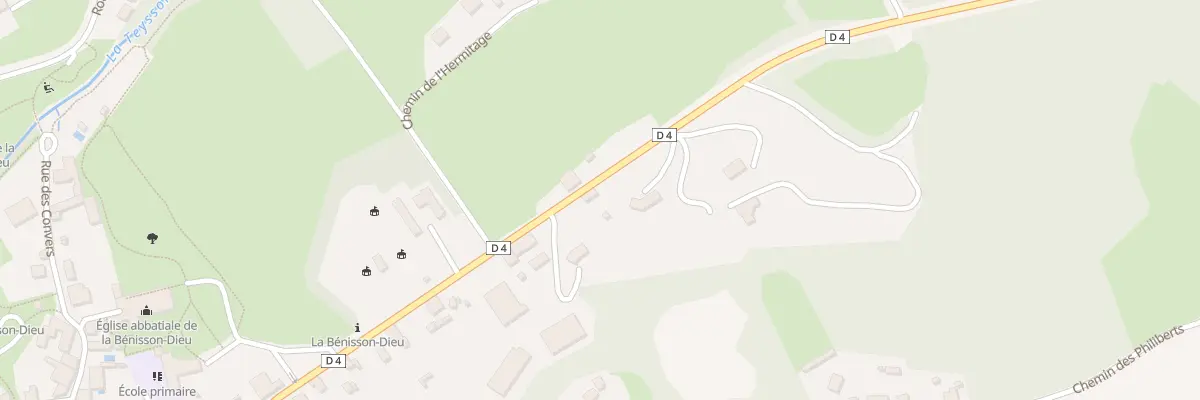 Plan du 34 Rue des Comtes du Forez à La Bénisson-Dieu